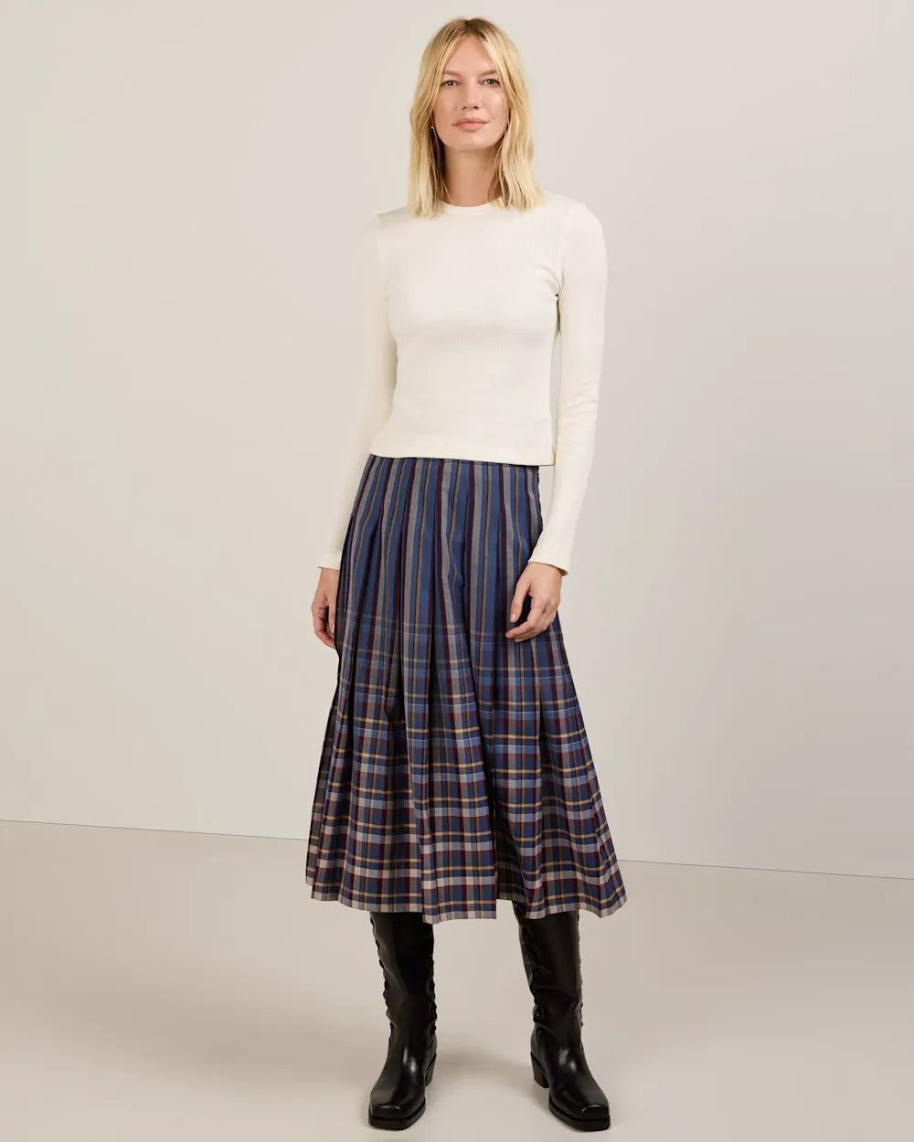 BLUE STRIPE PLAID