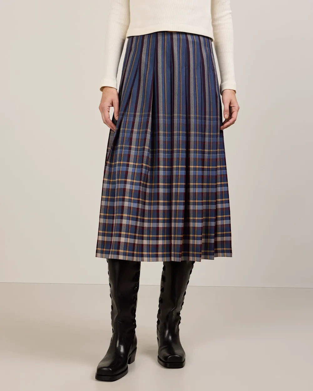 BLUE STRIPE PLAID