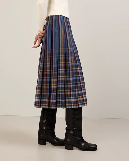 BLUE STRIPE PLAID