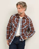BROWN/NAVY PLAID