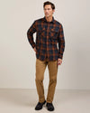 NAVY/BROWN PLAID