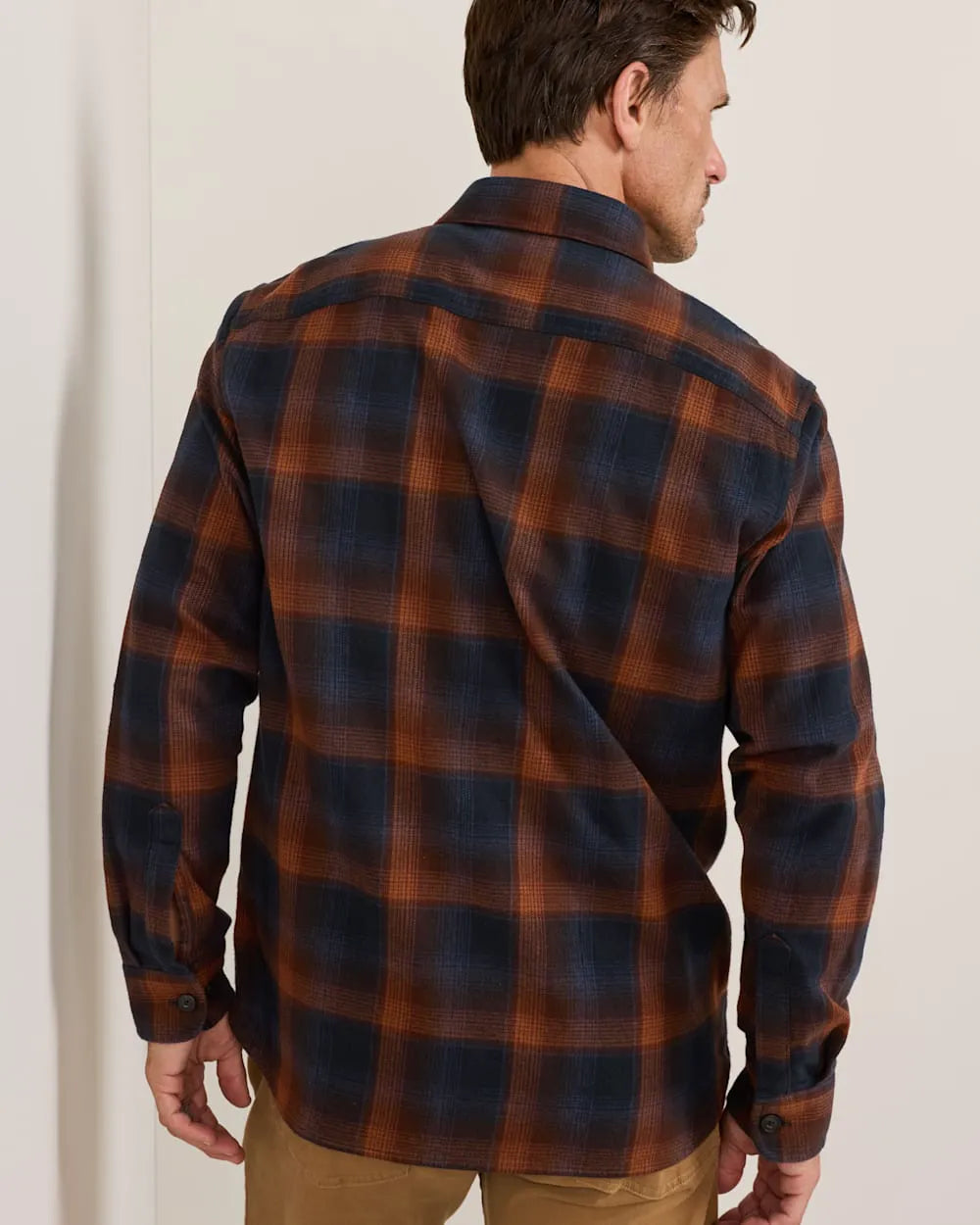 NAVY/BROWN PLAID