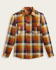 BLUE/COPPER BLOCK PLAID