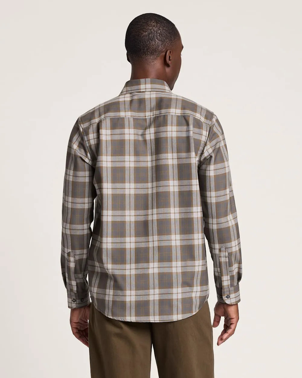OLIVE/GREY MIX PLAID