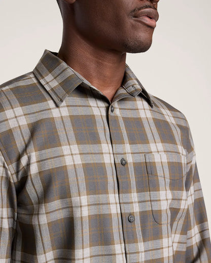 OLIVE/GREY MIX PLAID